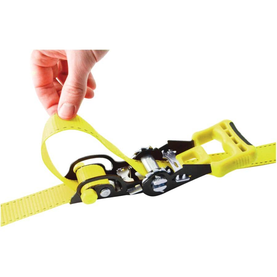 2000 lb Sliding Ratchet Straps - 1.25" x 14', 2 Pack