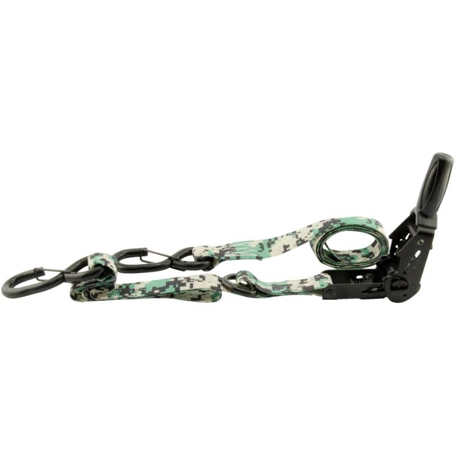 2400 lb Camo Ratchet Straps - 1.25" x 8', 2 Pack
