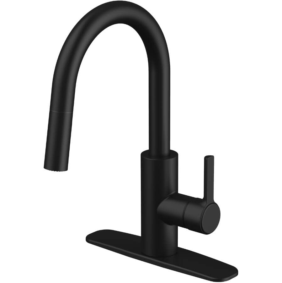 Adessa Single Handle Pull-Down Kitchen Faucet - Matte Black