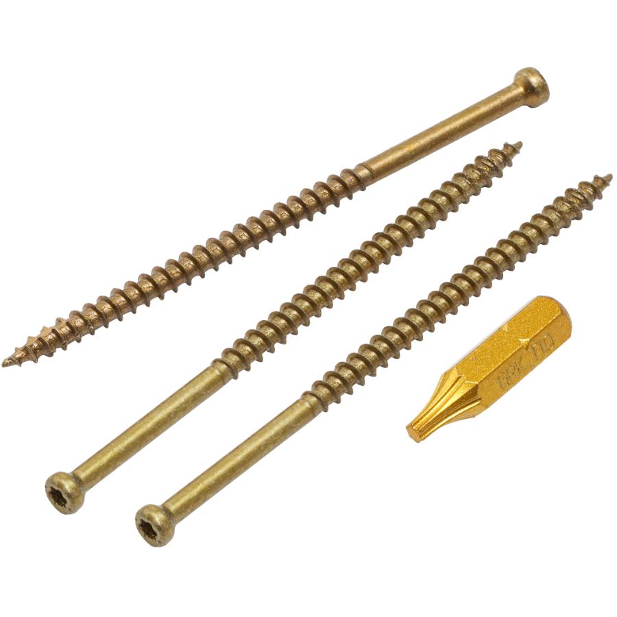 #8 x 3-1/8" Star-Drive Trim-Head Finishing Screws - 100 Pack