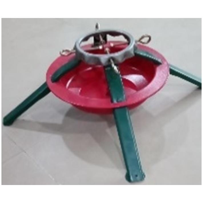 7' x 4.5" D Metal Tree Stand with Legs - Red