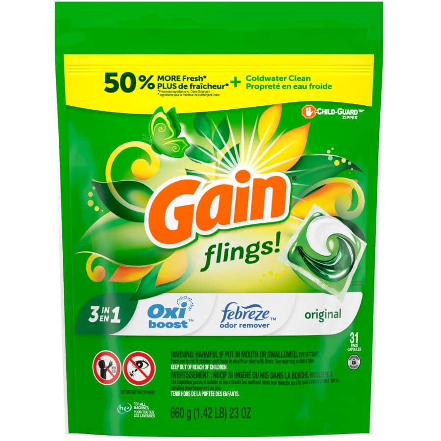 Flings Laundry Detergent - 31 Pack