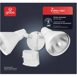 2 Light 180 Degree Motion Detector Security Light - White