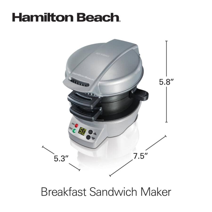 Breakfast Sandwich Maker (25478RC) - Silver