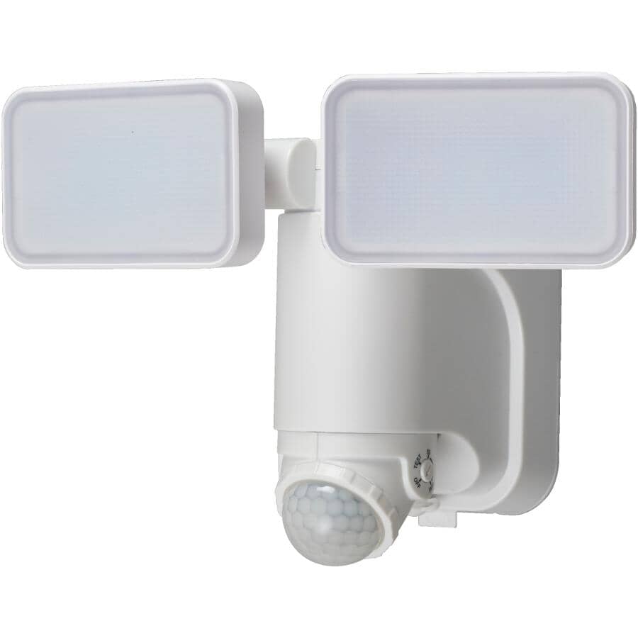 Solar Powered 2 LED Motion Detector Security Light - White
