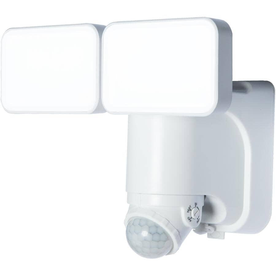 Solar Powered 2 LED Motion Detector Security Light - White