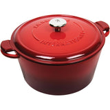 Cast Iron Round Dutch Oven - Red, 5.5 Qt