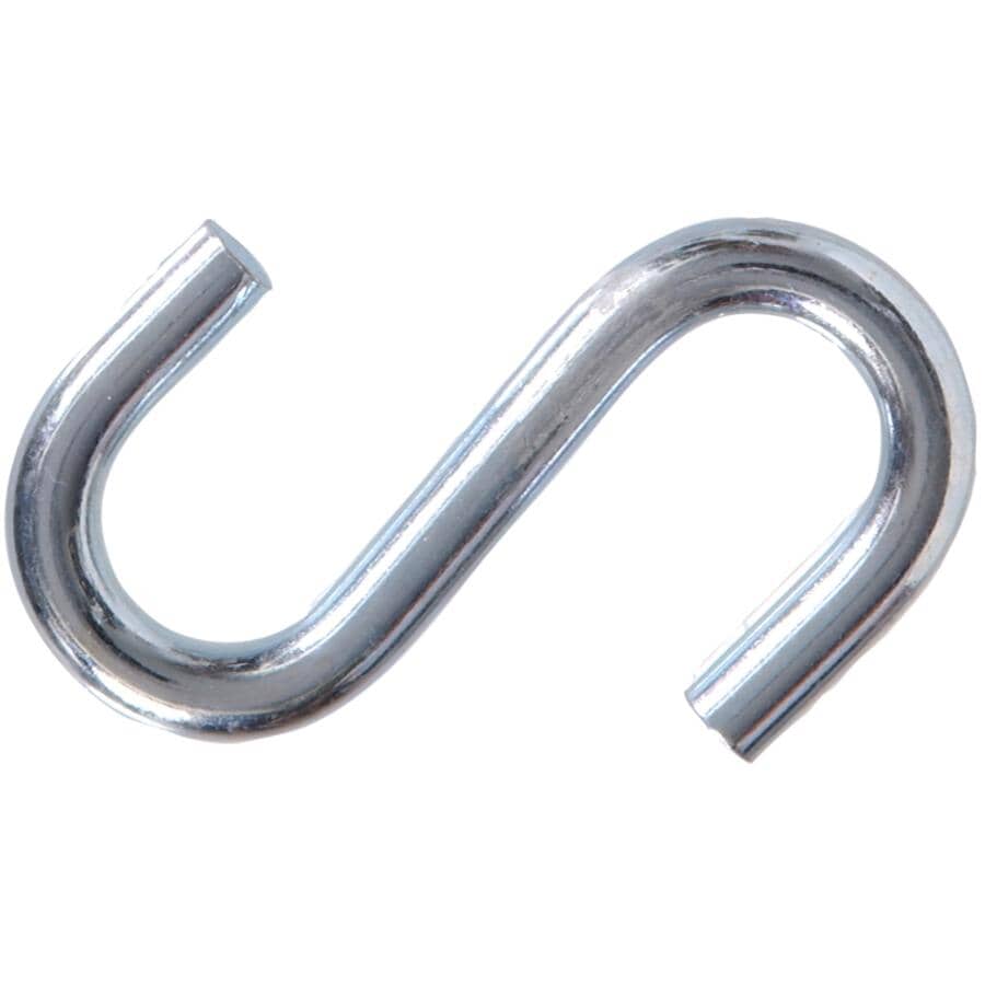 2" Zinc Open S Hooks - 2 Pack