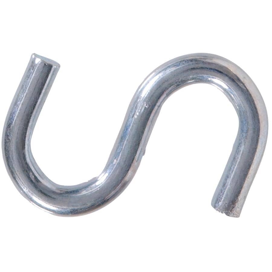 6 Pack 1" Zinc Heavy Duty Open S Hooks