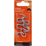 6 Pack 1" Zinc Heavy Duty Open S Hooks