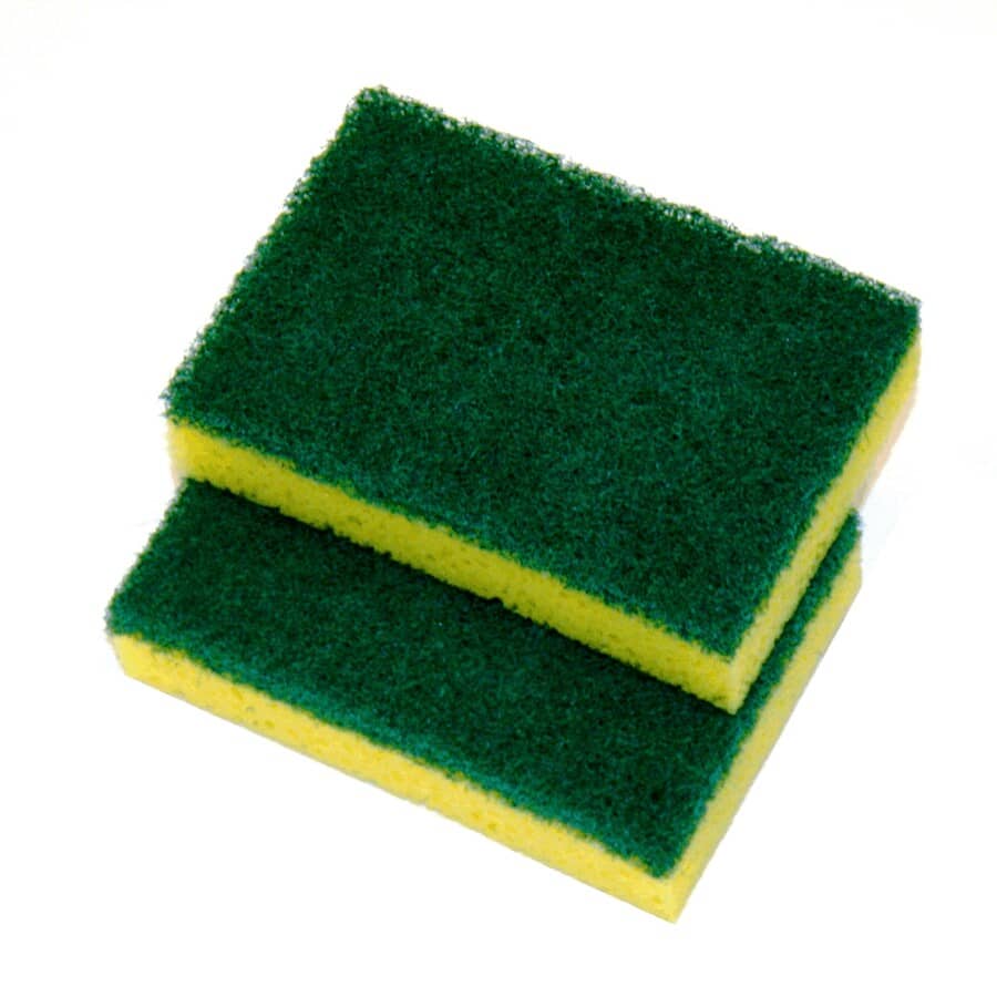 2 Pack 4" x 3" x 1" Dishwashing Scrub Sponges