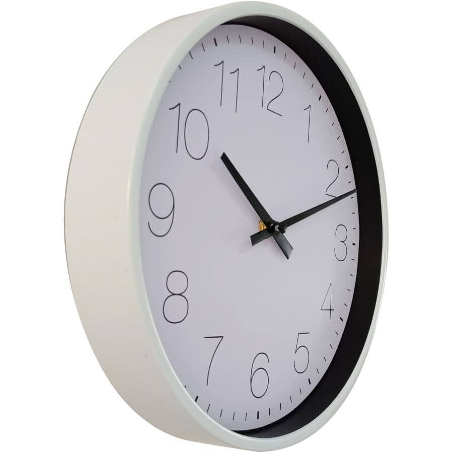 10" Round Wall Clock - White