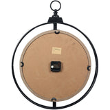 16" Round Wall Clock - Wood/Metal