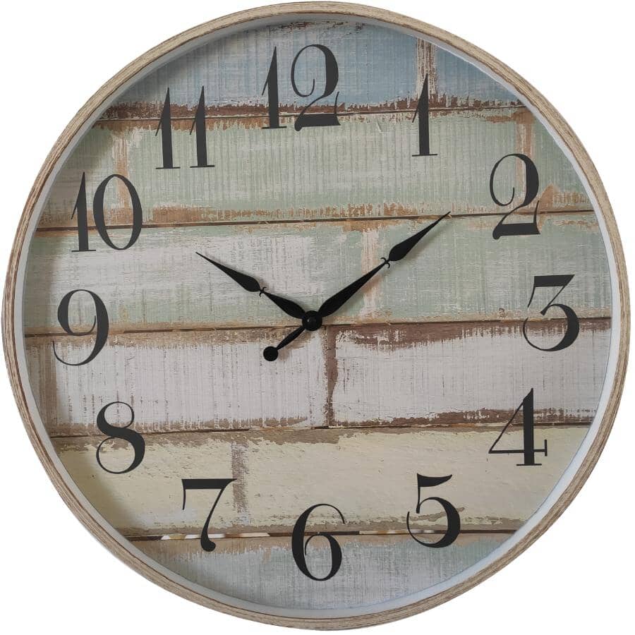 20" Round Wall Clock - Cottage Vintage Look