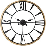 24" Round Wall Clock - Wood/Metal
