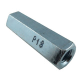 5/16"-18 Zinc Plated Threaded Rod Coupling Nut