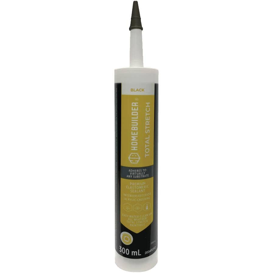 Total Stretch Acrylic Caulking - Black, 300 ml