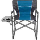 Blue Directors Camping Chair, with Side Table