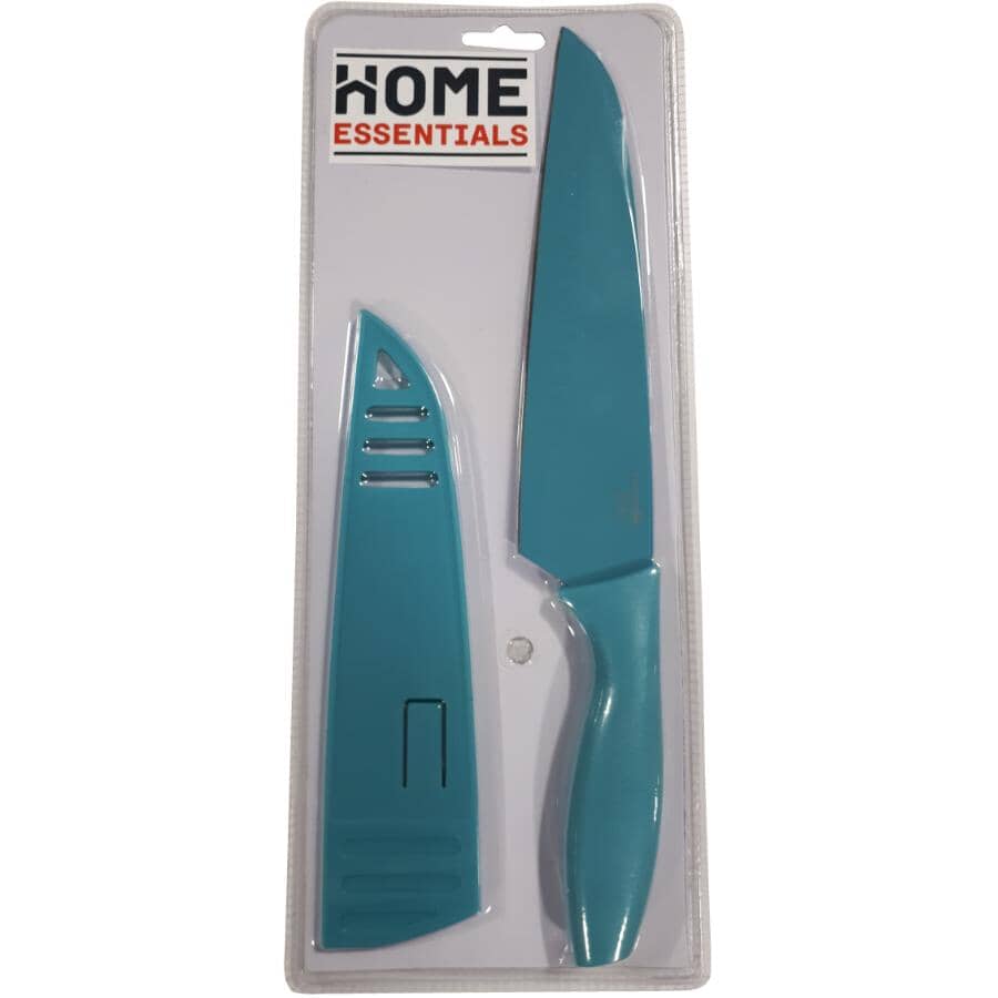 Chef Knife with Sheath - Blue Turquoise, 8"