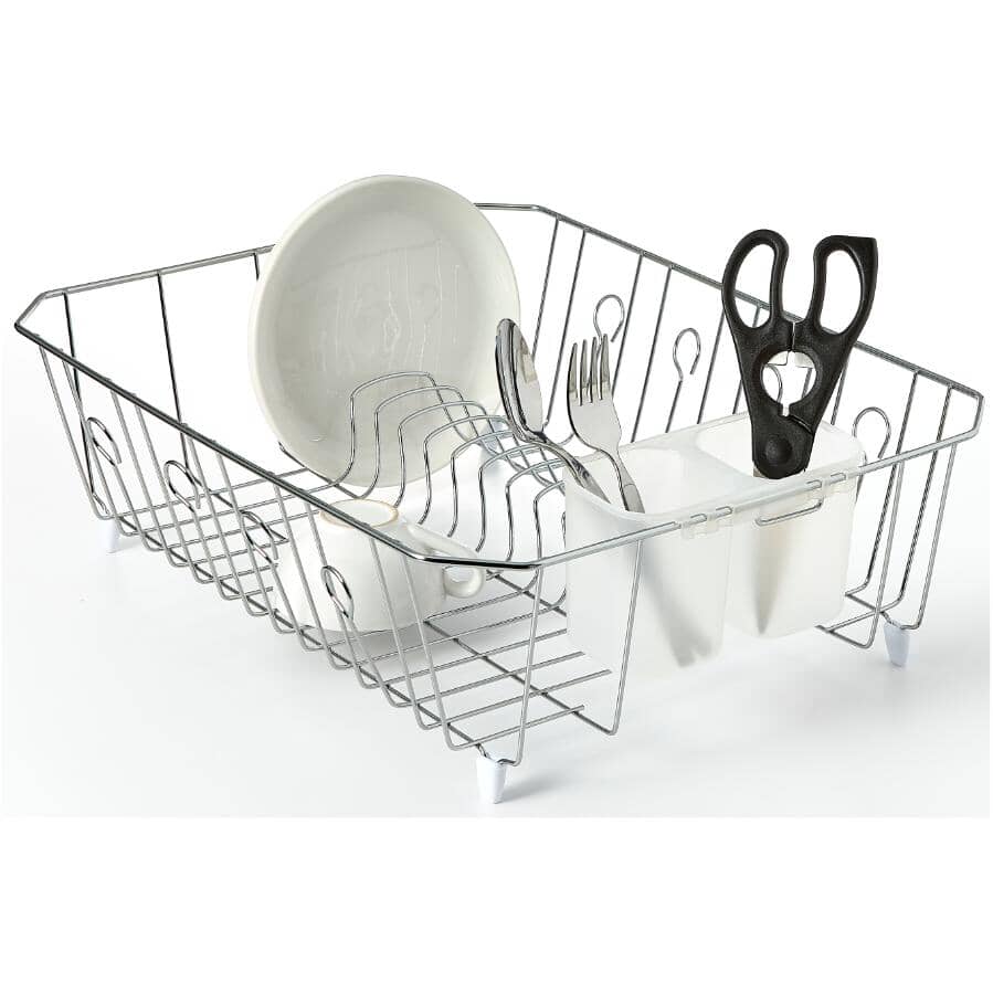 Dish Drainer - Chrome, 13.8" x 17.7"
