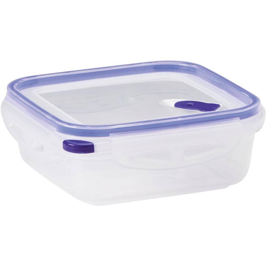 Square Plastic Stackable Container - 900 ml