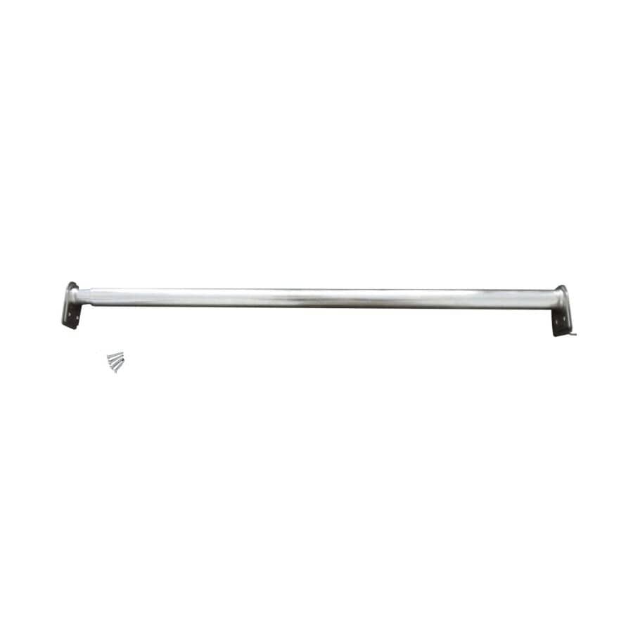 30" - 48" Zinc Plated Adjustable Closet Rod, with Fixed Ends