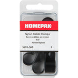 6 Pack 1/2" Nylon Cable Clamps