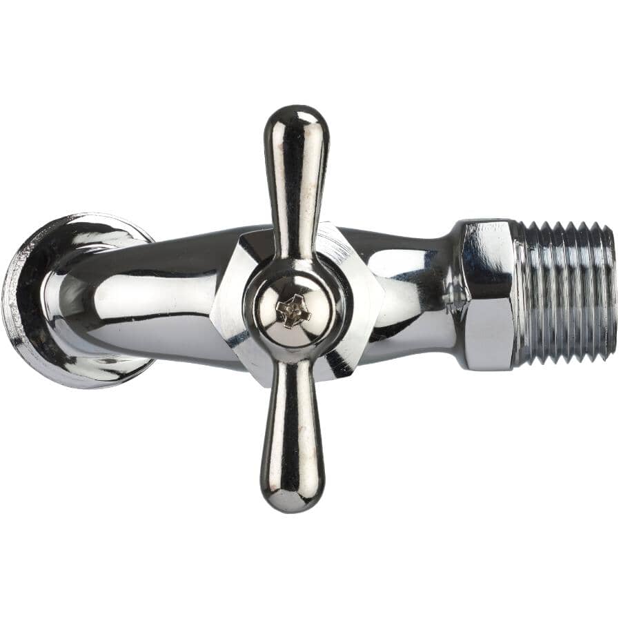 1/2" Brass Bibb Faucet - Chrome