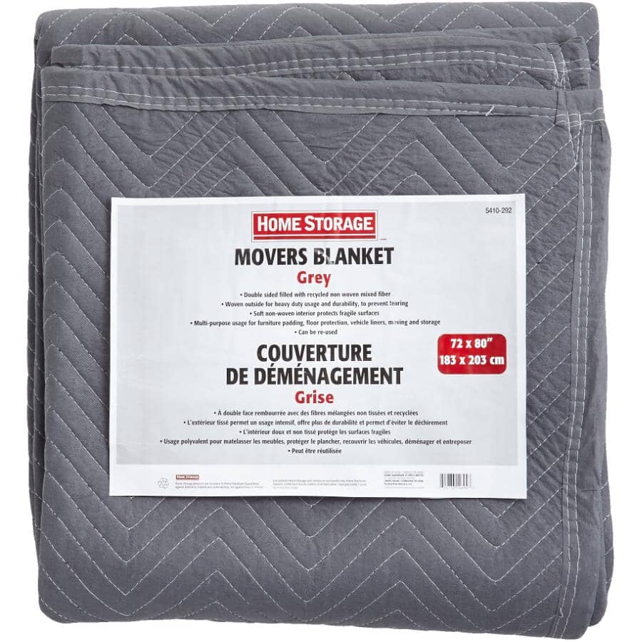 80" x 72" Grey Movers Blanket