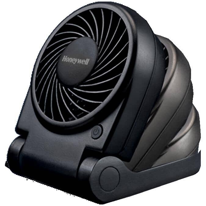 Turbo On The Go Personal Fan - with Portable Folding + USB Cable, Black
