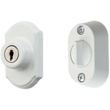 White Keyed Screen Door Deadbolt