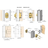 White Keyed Screen Door Deadbolt