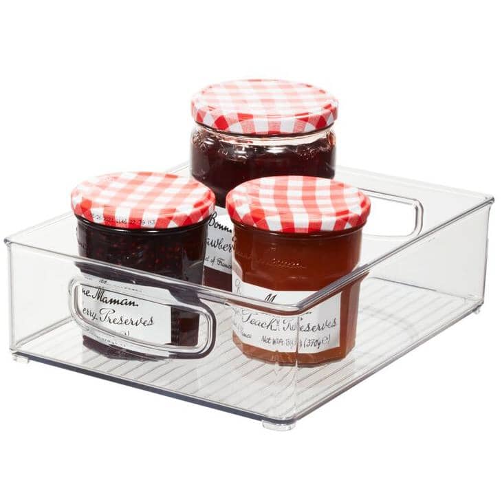 Linus 10" x 8" x 3" Clear Plastic Bin Organizer