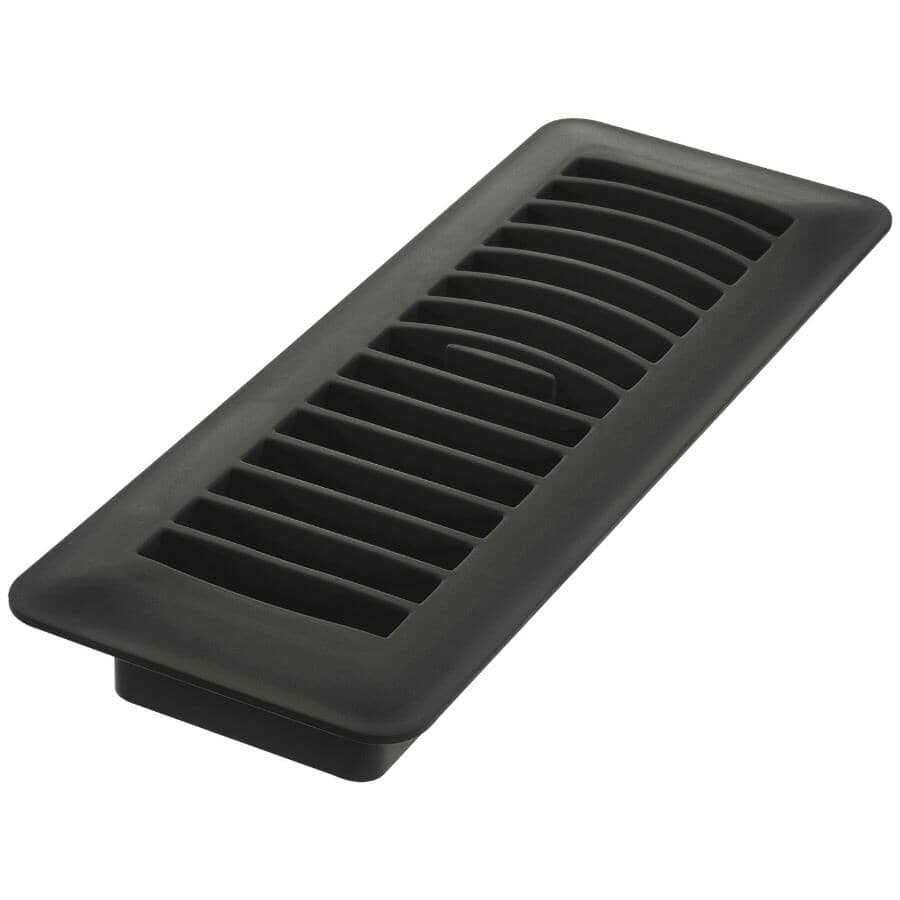 3" x 10" Black Poly Floor Register