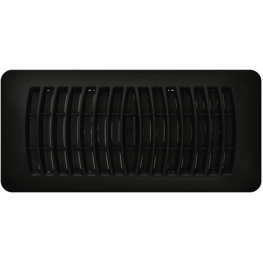 4" x 10" Black Poly Floor Register