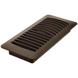 4" x 10" Brown Poly Floor Register