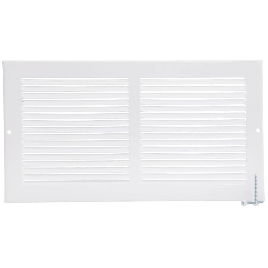 6" x 12" White Sidewall Grille