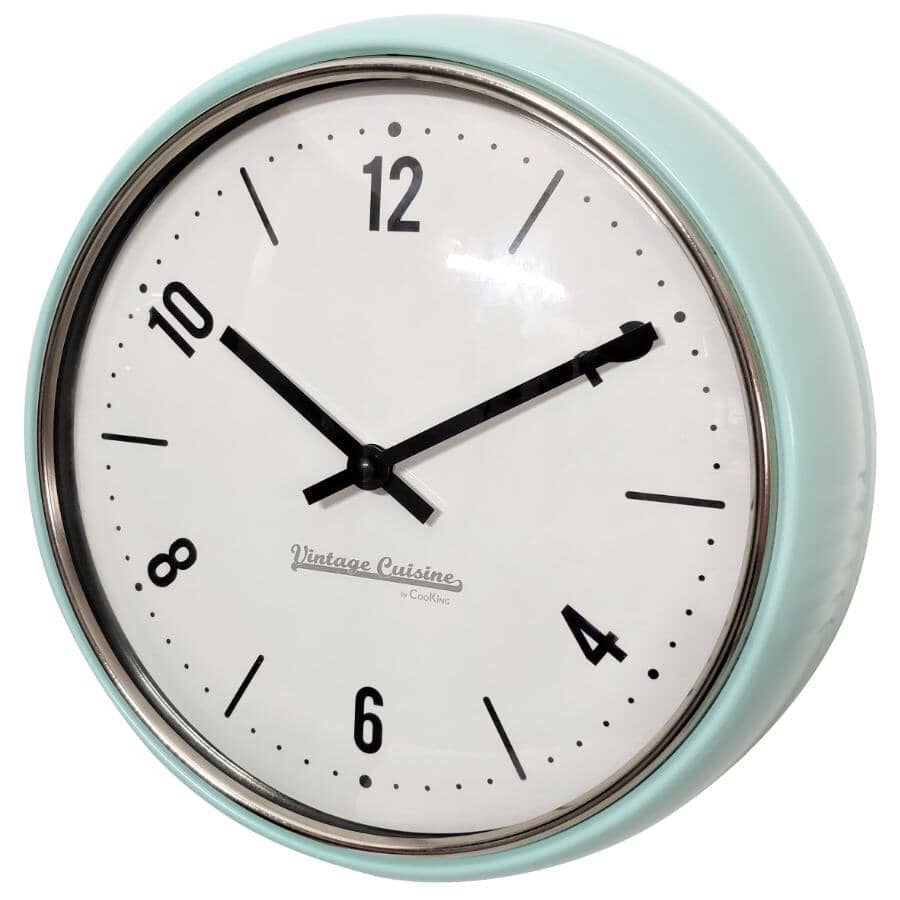 12" Round Wall Clock - Mint
