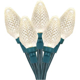 C7 Light Set with Green Wire - Warm White, 50 LEDs