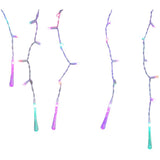 Glitter Icicle 5 mm Light Set - Multi-Colour, 100 LEDs