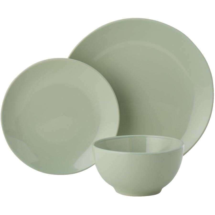 Light Green Stoneware Dinnerware Set - 18 Piece