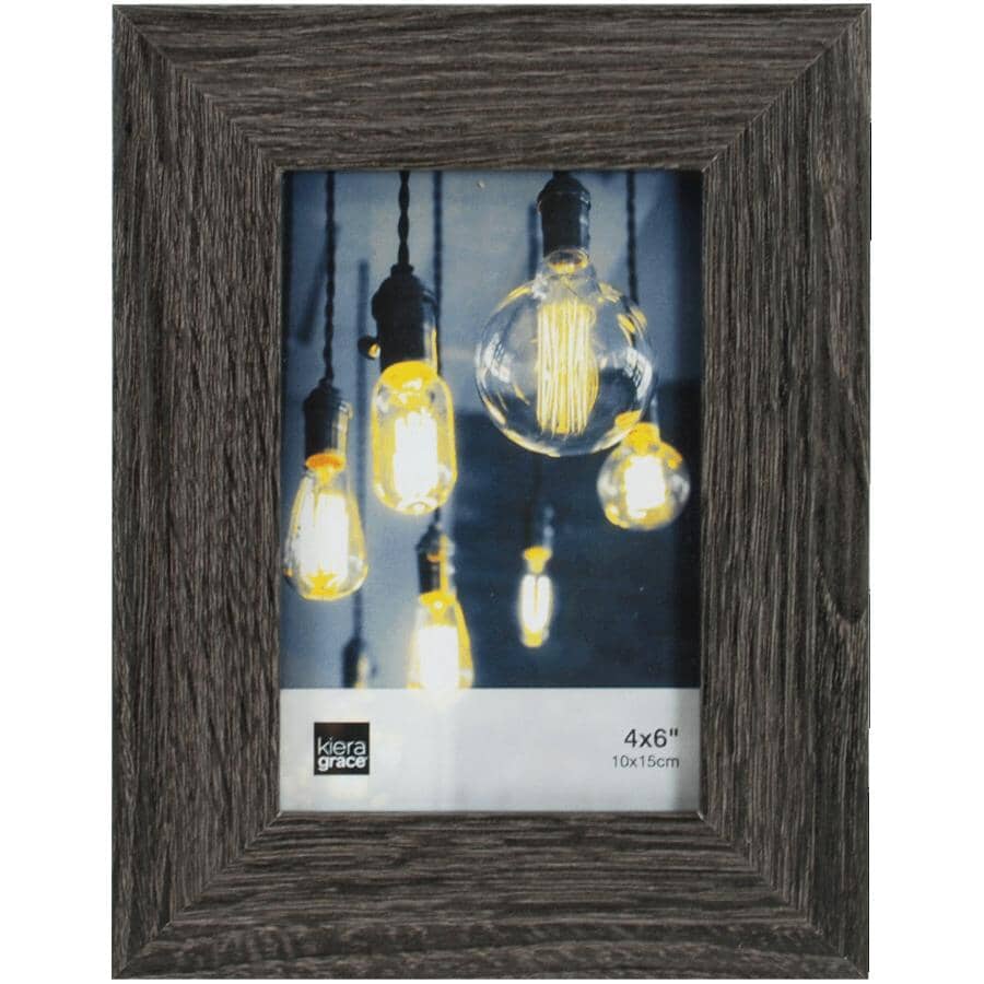 Loft Driftwood Photo Frame - Black, 4" x 6"
