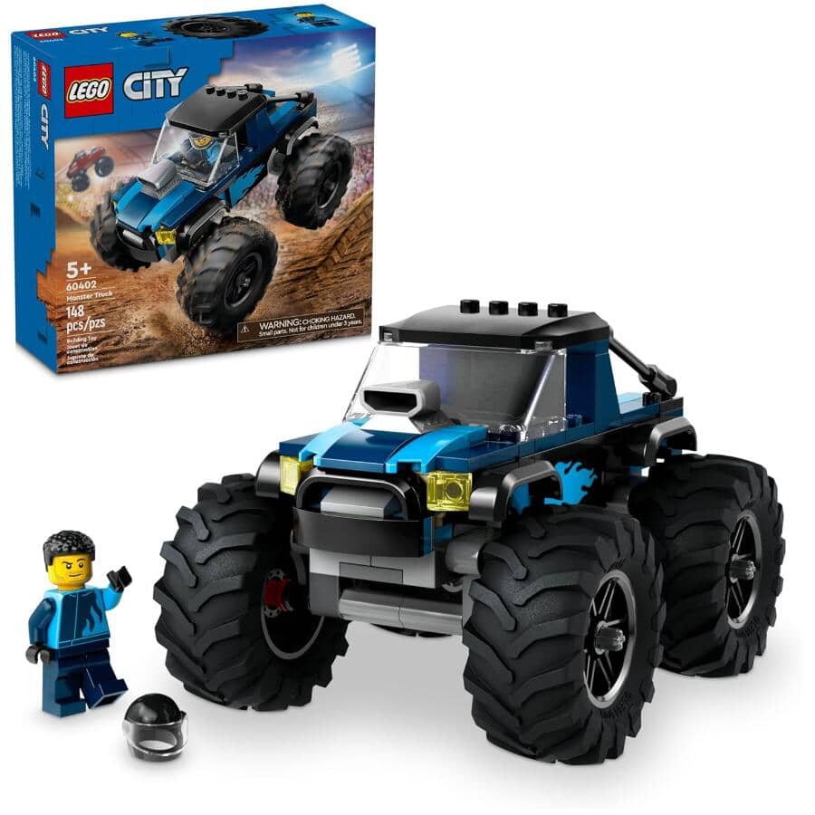 Monster Truck Building Set - Blue, 148 Pieces