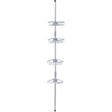 Premium Tension Shower Caddy - Silver