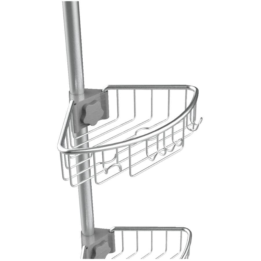 Premium Tension Shower Caddy - Silver