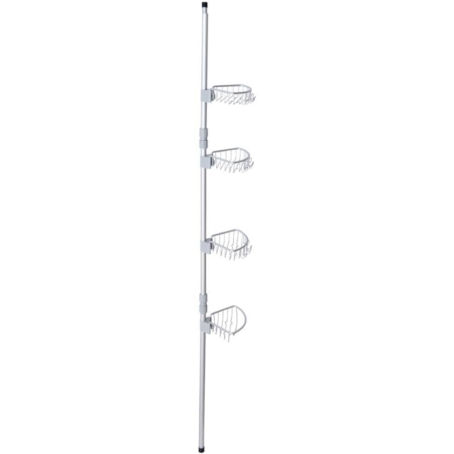Premium Tension Shower Caddy - Silver