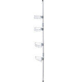 Premium Tension Shower Caddy - Silver
