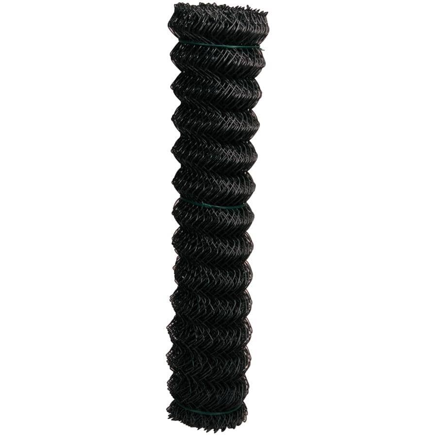 4' x 50' 11 Gauge Black Vinyl Link Fence, with 2" Squares