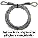 10mm x 15' Braided Loop Cable