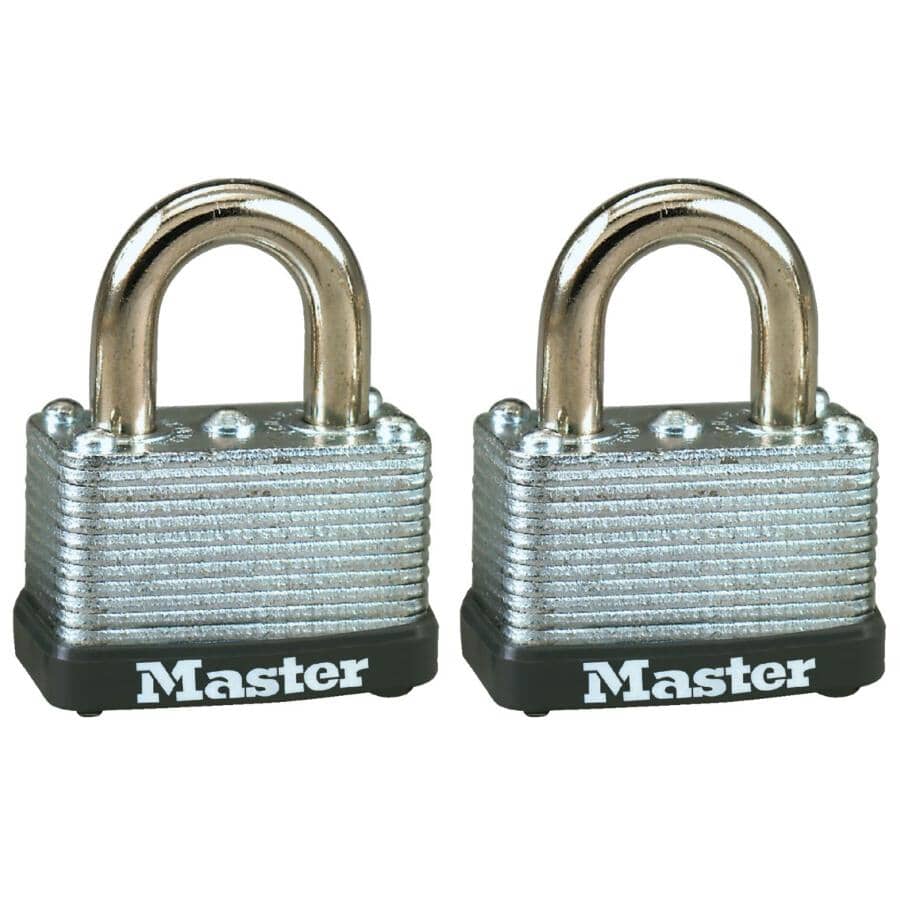 2 Pack 1-1/2" Laminated Steel Padlocks